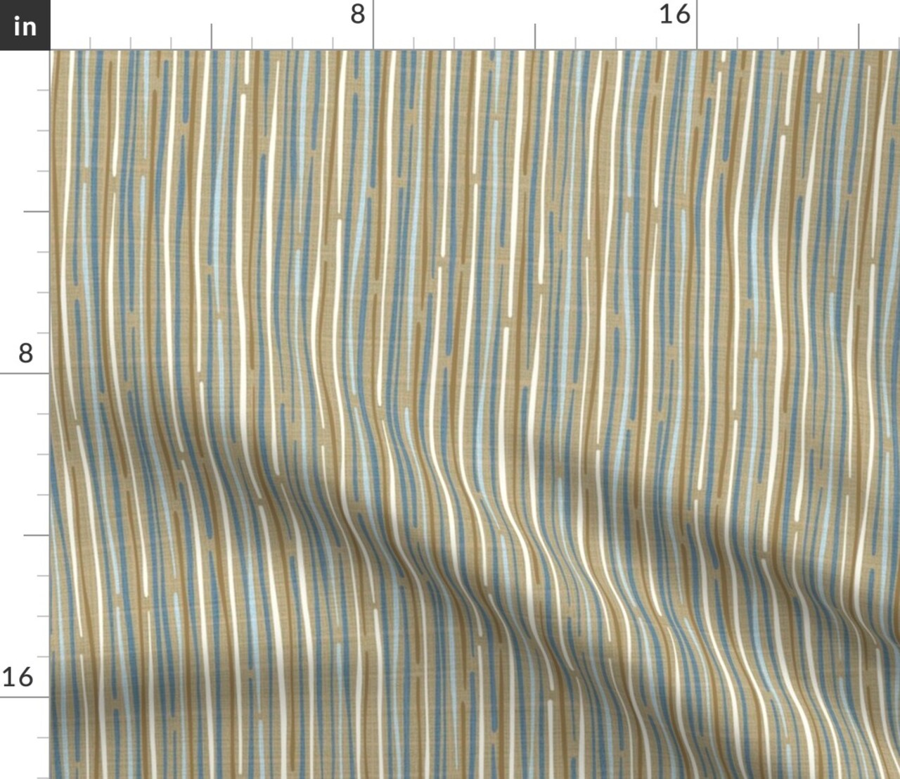 Muted Tan Blue Rustic Farmhouse Lines Neutral Abstract Natural Custom Printed Fabric by Spoonflower Various Fabrics by the Yard or Fat Quarter